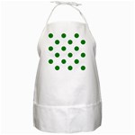 Polka Dots - Green on White BBQ Apron