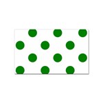Polka Dots - Green on White Sticker Rectangular (100 pack)