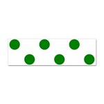 Polka Dots - Green on White Sticker (Bumper)