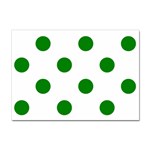 Polka Dots - Green on White Sticker A4 (100 pack)