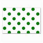 Polka Dots - Green on White Postcard 4 x 6  (Pkg of 10)