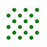Polka Dots - Green on White Greeting Card 5  x 7 