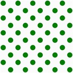 Polka Dots - Green on White ScrapBook Page 8  x 8 