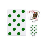Polka Dots - Green on White Playing Cards (Mini)