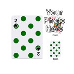 Polka Dots - Green on White Playing Cards 54 (Mini)