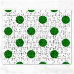 Polka Dots - Green on White Jigsaw Puzzle (Rectangular)
