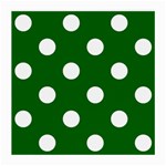 Polka Dots - White on Dark Green Medium Glasses Cloth