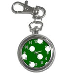 Polka Dots - White on Dark Green Key Chain Watch