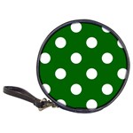 Polka Dots - White on Dark Green Classic 20-CD Wallet