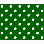 Polka Dots - White on Dark Green Collage 8  x 10 