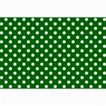 Polka Dots - White on Dark Green Collage 12  x 18 