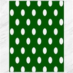 Polka Dots - White on Dark Green Canvas 12  x 16 