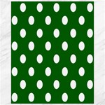 Polka Dots - White on Dark Green Canvas 16  x 20 