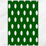 Polka Dots - White on Dark Green Canvas 20  x 30 