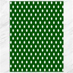 Polka Dots - White on Dark Green Canvas 36  x 48 
