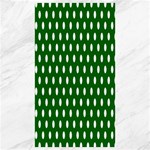 Polka Dots - White on Dark Green Canvas 40  x 72 