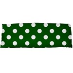 Polka Dots - White on Dark Green Body Pillow Case Dakimakura (Two Sides)