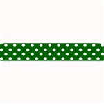 Polka Dots - White on Dark Green Small Bar Mat