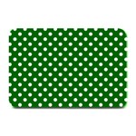 Polka Dots - White on Dark Green Plate Mat