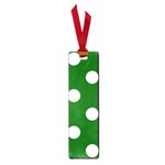 Polka Dots - White on Dark Green Small Book Mark