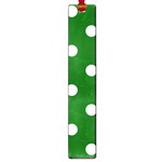 Polka Dots - White on Dark Green Large Book Mark