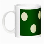 Polka Dots - White on Dark Green Night Luminous Mug