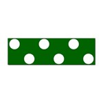 Polka Dots - White on Dark Green Sticker Bumper (10 pack)