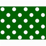 Polka Dots - White on Dark Green 5  x 7  Photo Cards