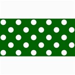 Polka Dots - White on Dark Green 4  x 8  Photo Cards