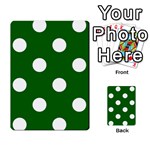 Polka Dots - White on Dark Green Multi-purpose Cards (Rectangle)