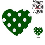 Polka Dots - White on Dark Green Multi-purpose Cards (Heart)