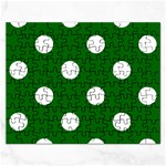 Polka Dots - White on Dark Green Jigsaw Puzzle (Rectangular)