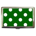 Polka Dots - White on Dark Green Cigarette Money Case