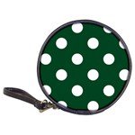 Polka Dots - White on Forest Green Classic 20-CD Wallet