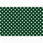 Polka Dots - White on Forest Green Collage 12  x 18 