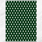 Polka Dots - White on Forest Green Canvas 36  x 48 