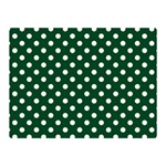 Polka Dots - White on Forest Green Double Sided Flano Blanket (Mini)