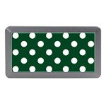 Polka Dots - White on Forest Green Memory Card Reader (Mini)