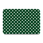 Polka Dots - White on Forest Green Plate Mat