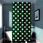 Polka Dots - White on Forest Green Shower Curtain 36  x 72  (Stall)
