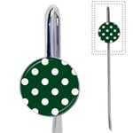 Polka Dots - White on Forest Green Book Mark