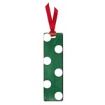 Polka Dots - White on Forest Green Small Book Mark