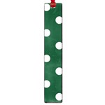 Polka Dots - White on Forest Green Large Book Mark