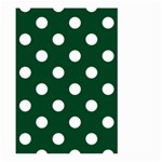 Polka Dots - White on Forest Green Large Garden Flag (Two Sides)