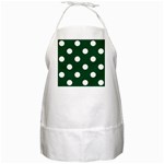 Polka Dots - White on Forest Green BBQ Apron