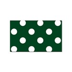 Polka Dots - White on Forest Green Sticker Rectangular (10 pack)