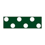 Polka Dots - White on Forest Green Sticker Bumper (100 pack)