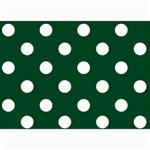 Polka Dots - White on Forest Green 5  x 7  Photo Cards