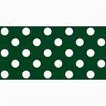 Polka Dots - White on Forest Green 4  x 8  Photo Cards