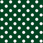 Polka Dots - White on Forest Green ScrapBook Page 12  x 12 